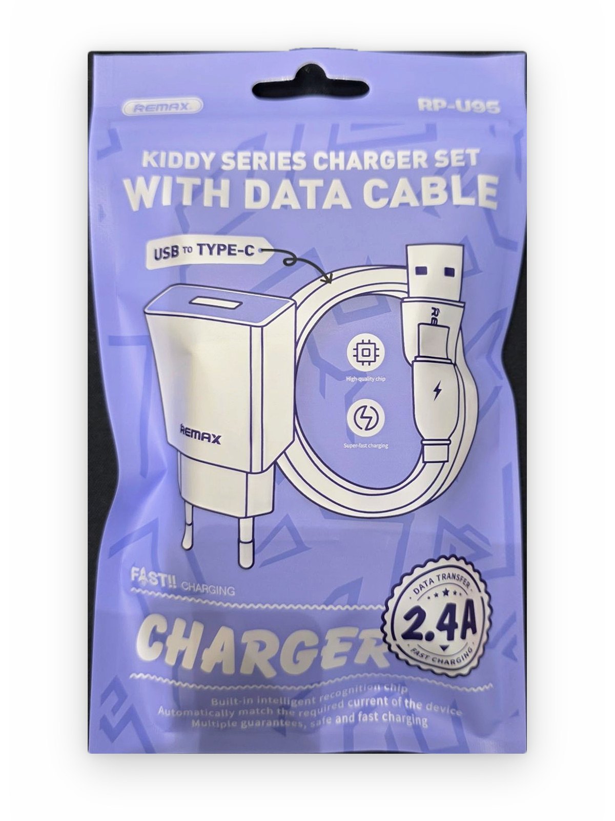 REMAX RP-U95 — Chargeur secteur 2,4 A + câble USB-C