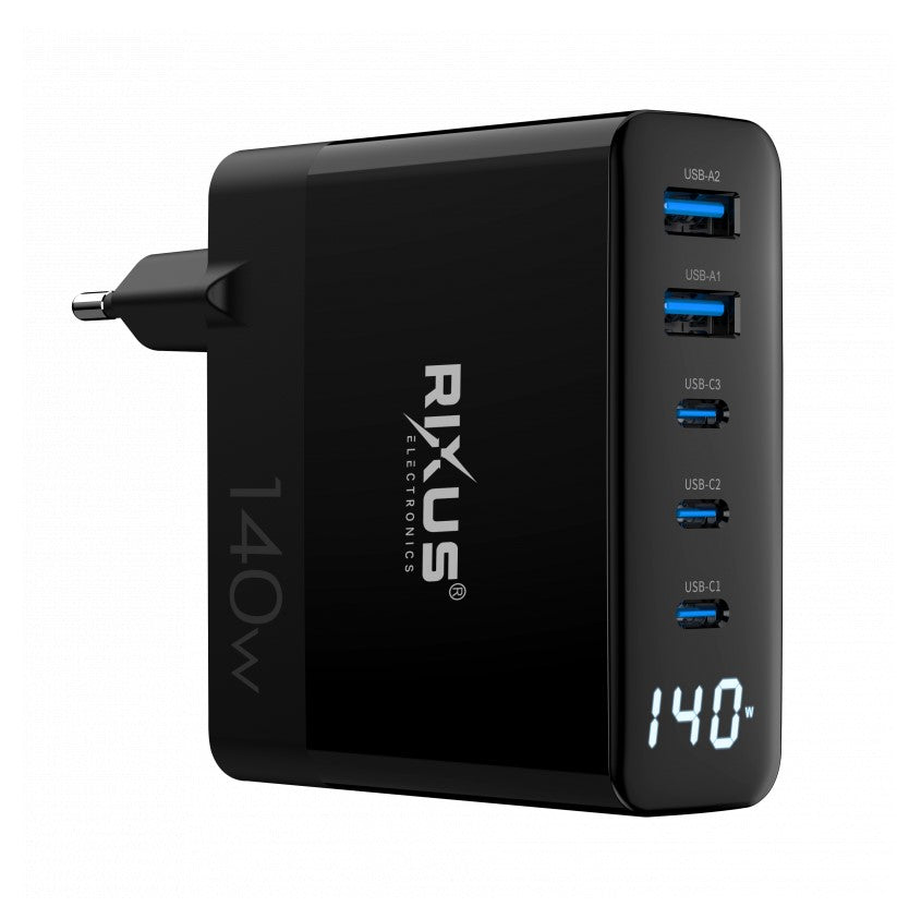 Rixus RX110 PD Gan chargeur 140W noir