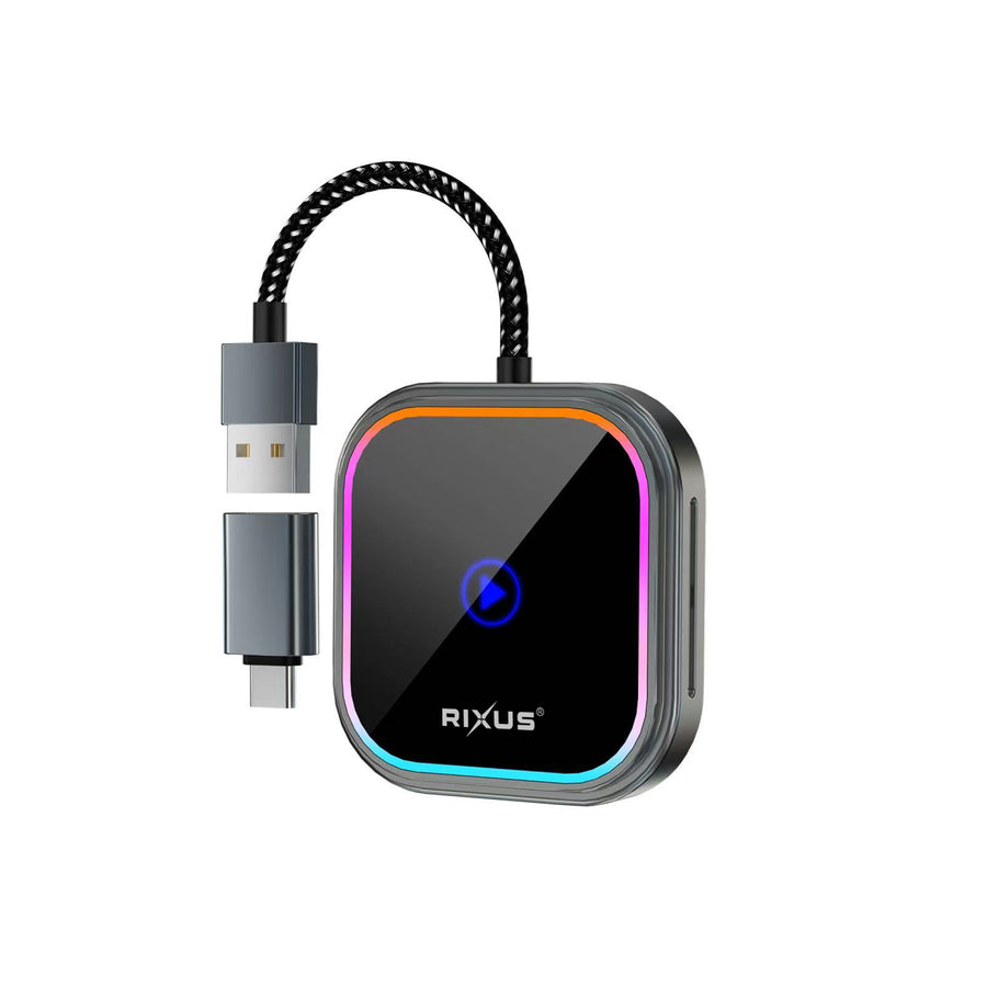 Rixus RXCP05 sans fil Carplay adaptateur métallic gris