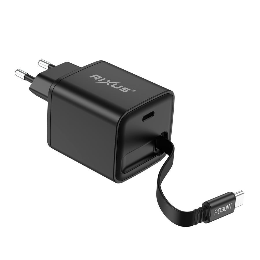 Rixus RXHC08 chargeur avec rétractable câble 30W