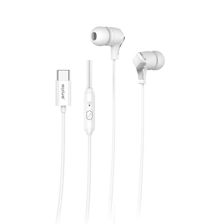 Rixus RXHD18C intra-auriculaires stéréo USB-C écouteurs