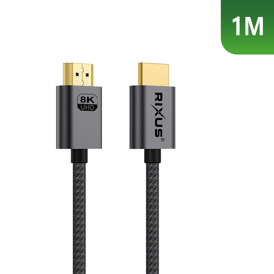 Rixus RXHU11 HDMI câble premium 8K 1m sidéral gris