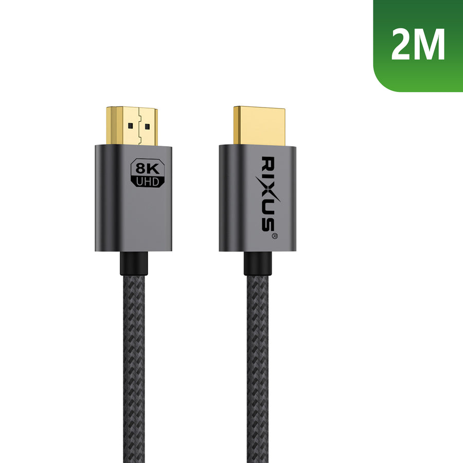 Rixus RXHU12 HDMI câble premium 8K 2m sidéral gris