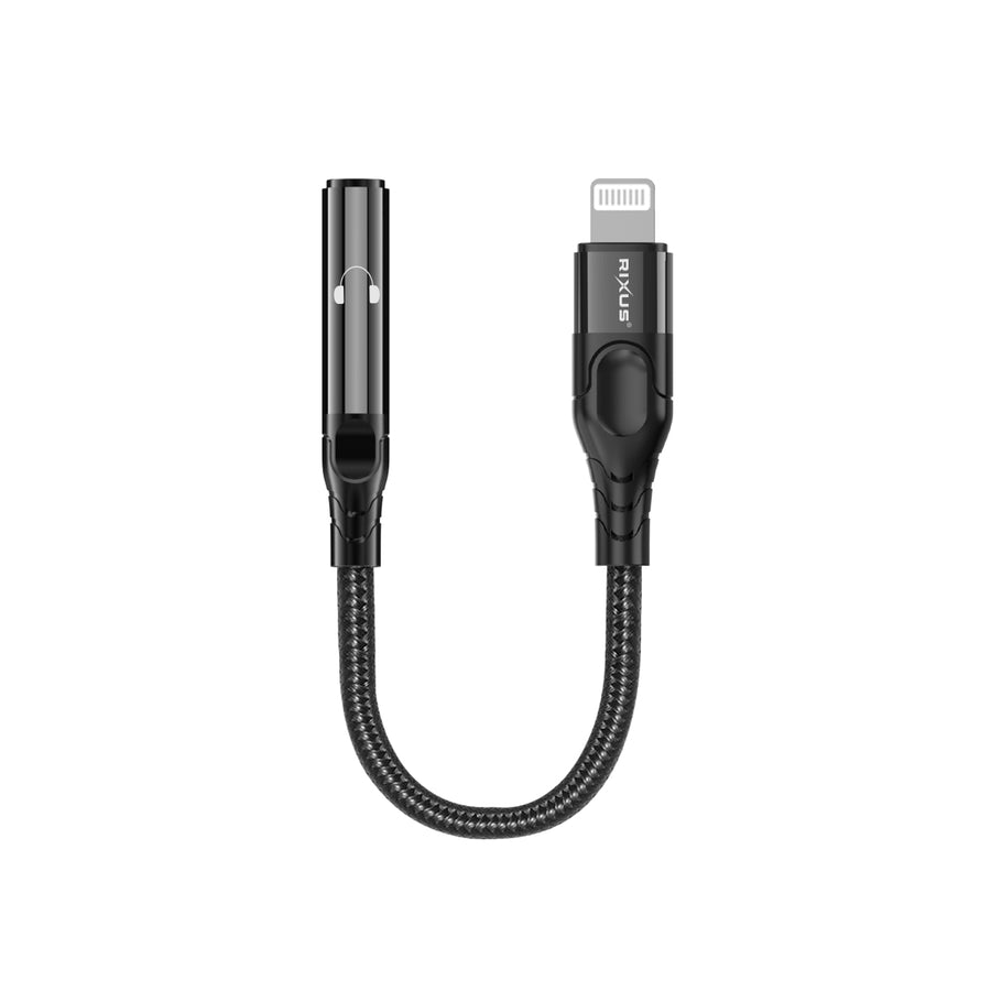 Rixus RXMU36L Lightning Connector to 3.5mm Audio adaptateur Female 10cm