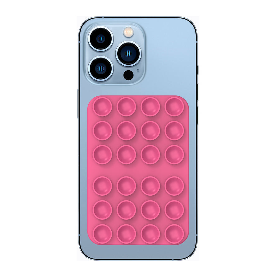 Rixus RXPH40L ventouse Cup Mirror Phone support Rose rouge