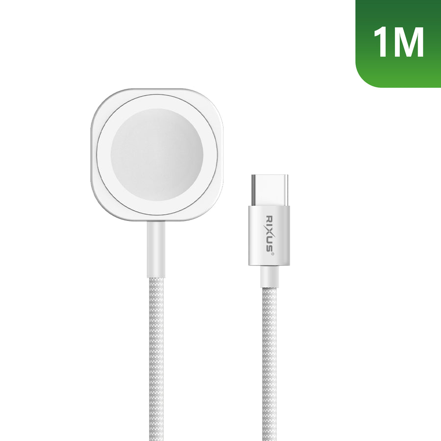 Rixus RXUC19 magnétique Watch charge rapide câble 1m blanc