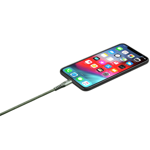 Câble Lightning tressé kaki
