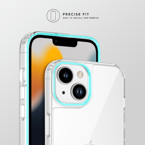 Coque transparente contour menthe