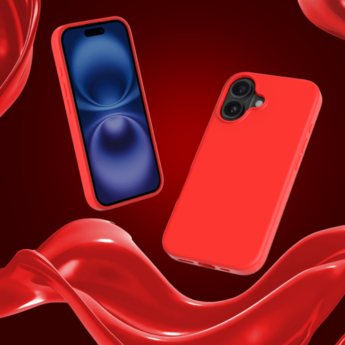 Coque silicone MagSafe rouge